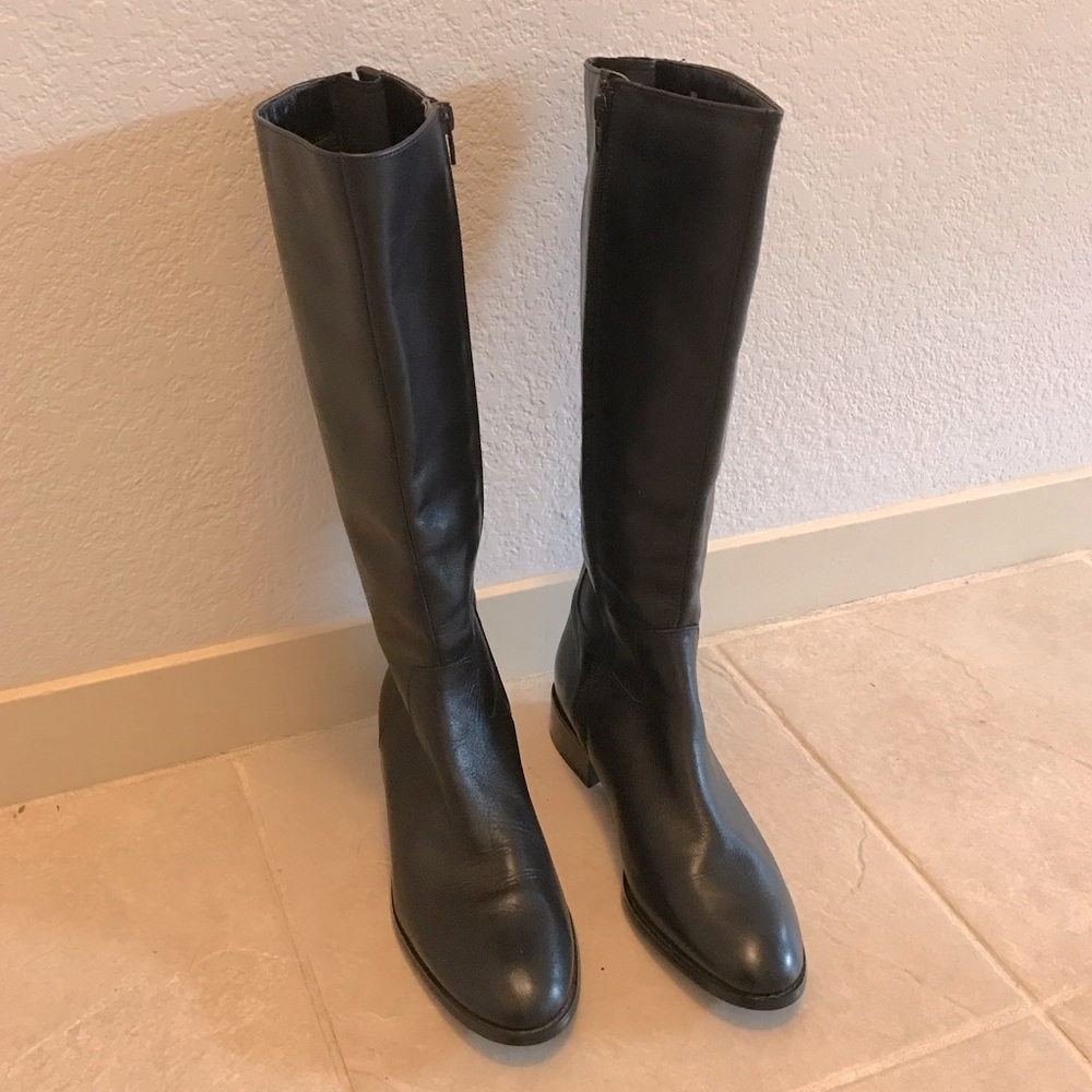 Sudini Black Leather Riding Boot size 8m